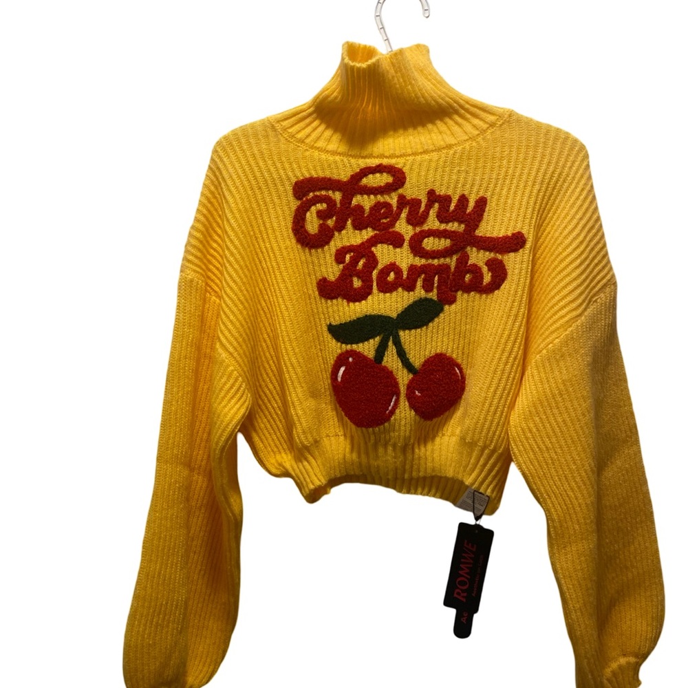 Yellow Cherry Bomb Sweater